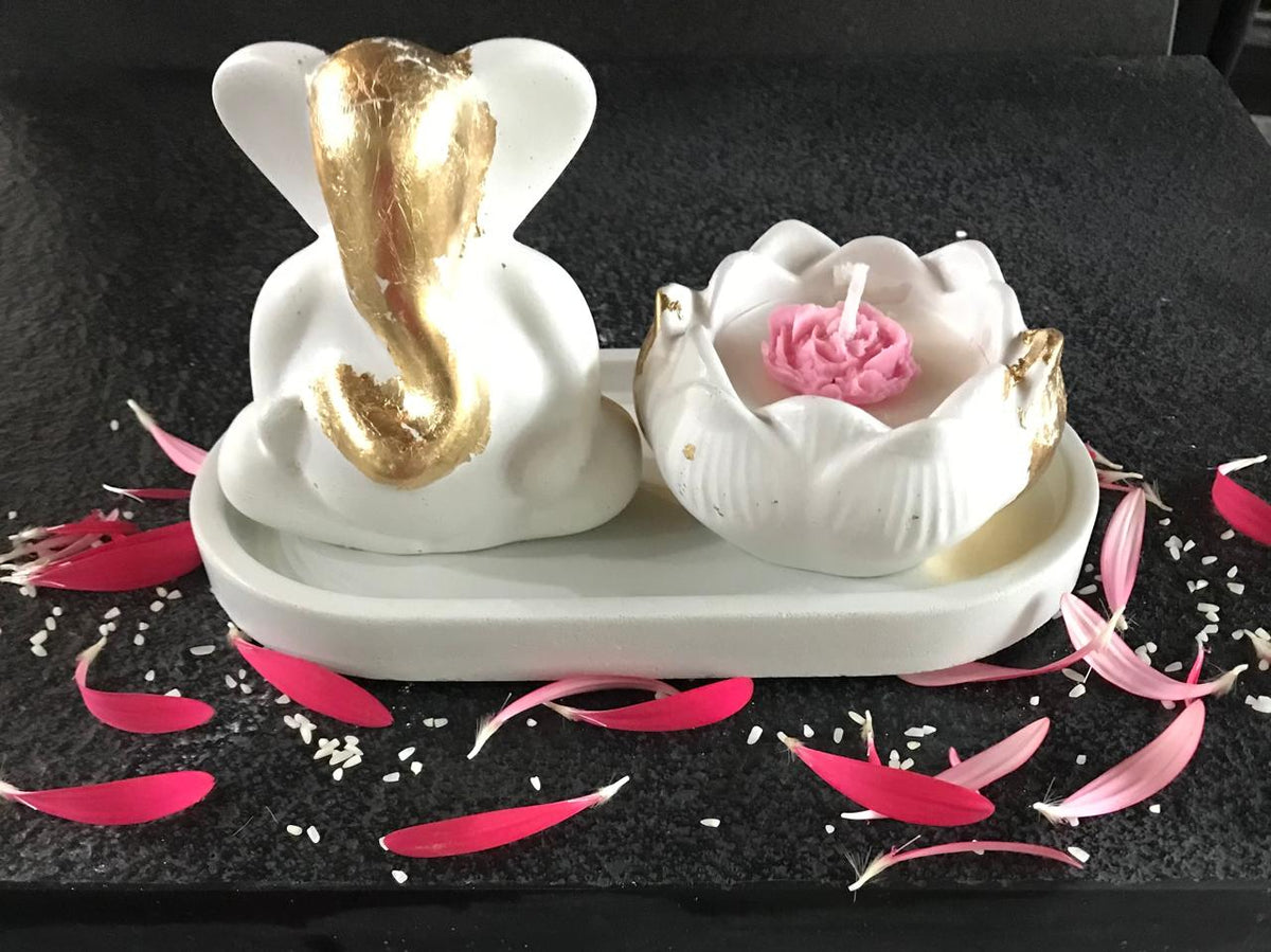 Handcrafted Ganesha Diwali Gift Set with Decorative Diya