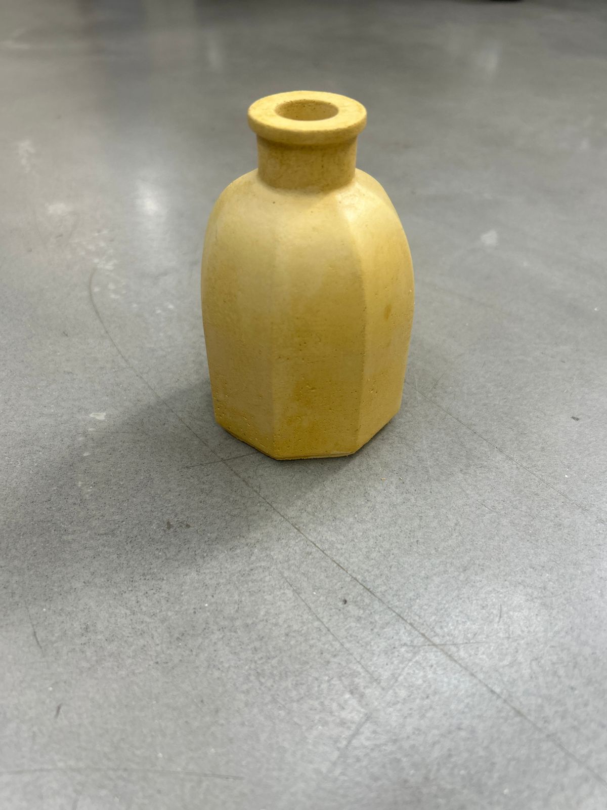 Concrete Hexagonal Bottle Vase - Set of 2