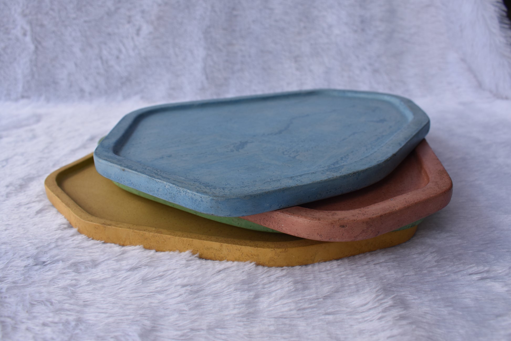 Concrete Office Decor Tray
