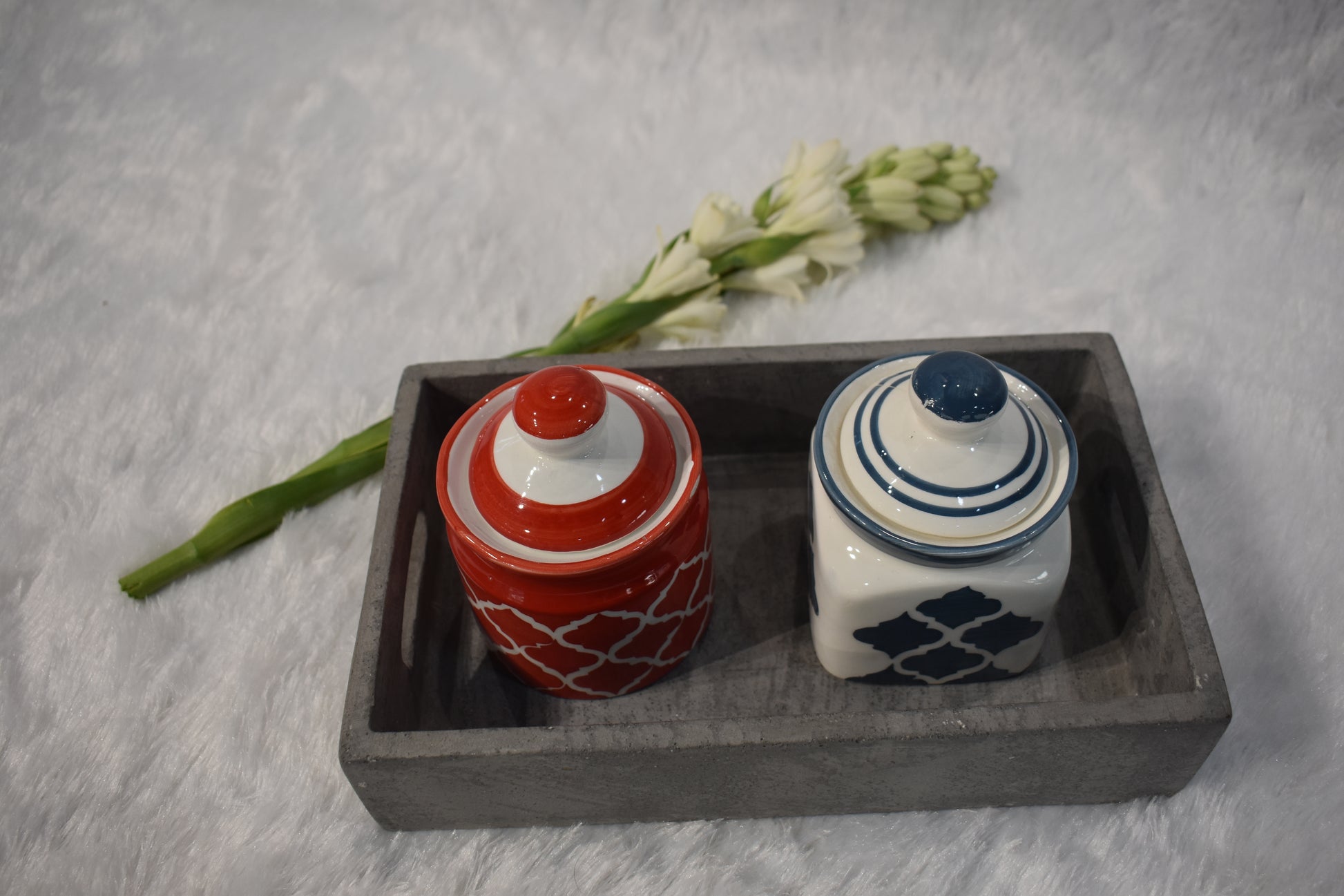 Concrete Office Decor Tray