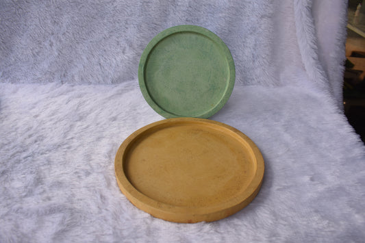 Concrete  Round  Tray  ( Set of 2 )