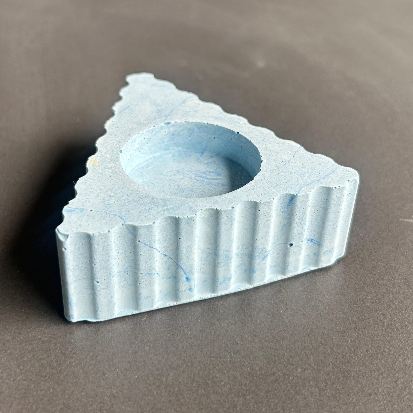 Concrete Pie Slice Tealight Candle Holder