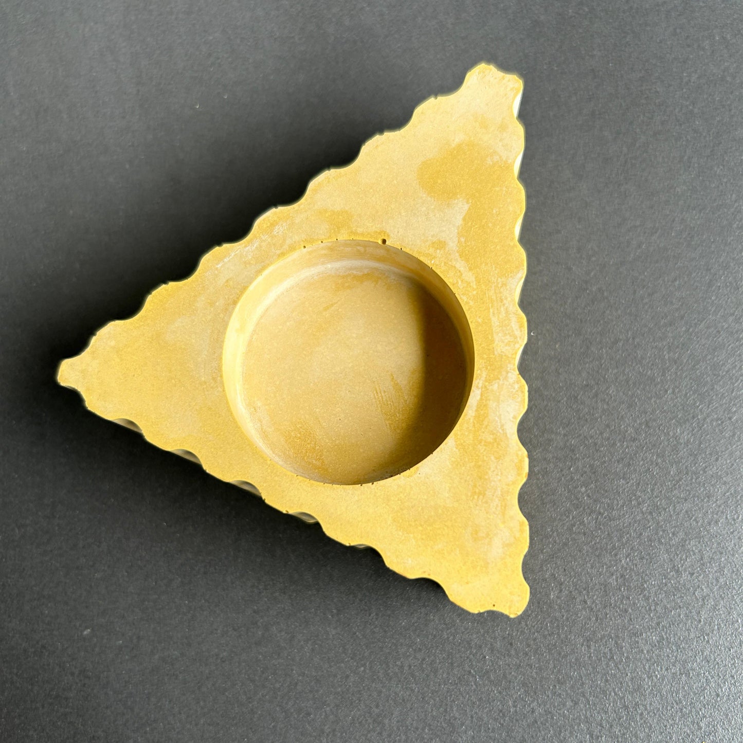 Concrete Pie Slice Candle Holder