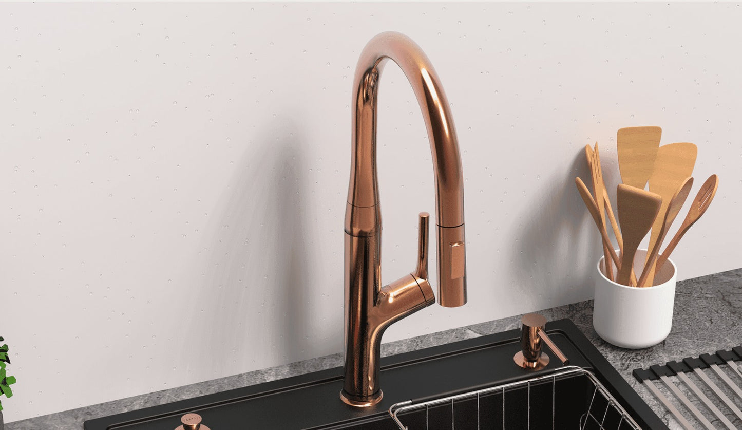 Kitchen Faucet - Carysil - ALA 1512 Rose Gold Finish