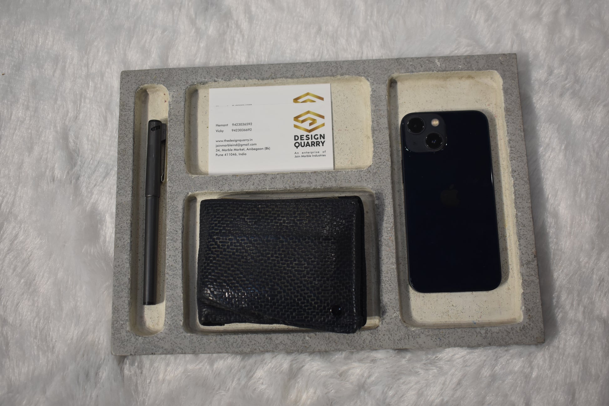 Concrete Desk Organizer