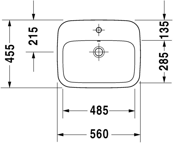 Duravit - 0374560000 - DuraStyle -  Counter Top Basin