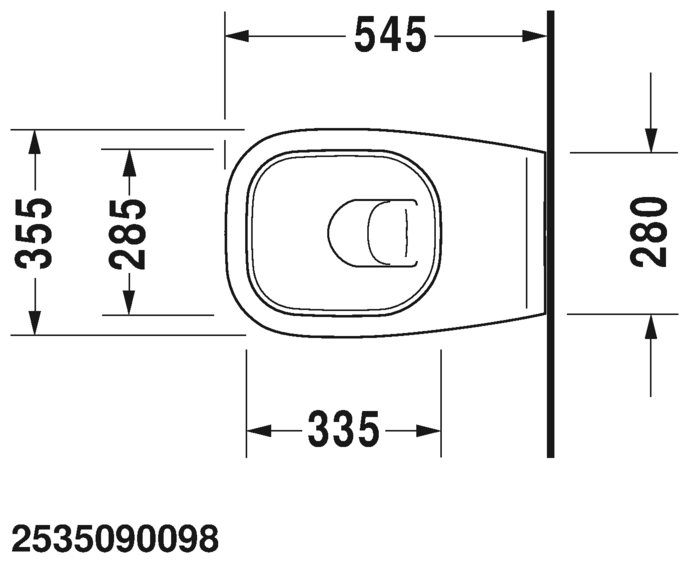 Duravit - D-Code - 25350900002 - Wall Hung WC