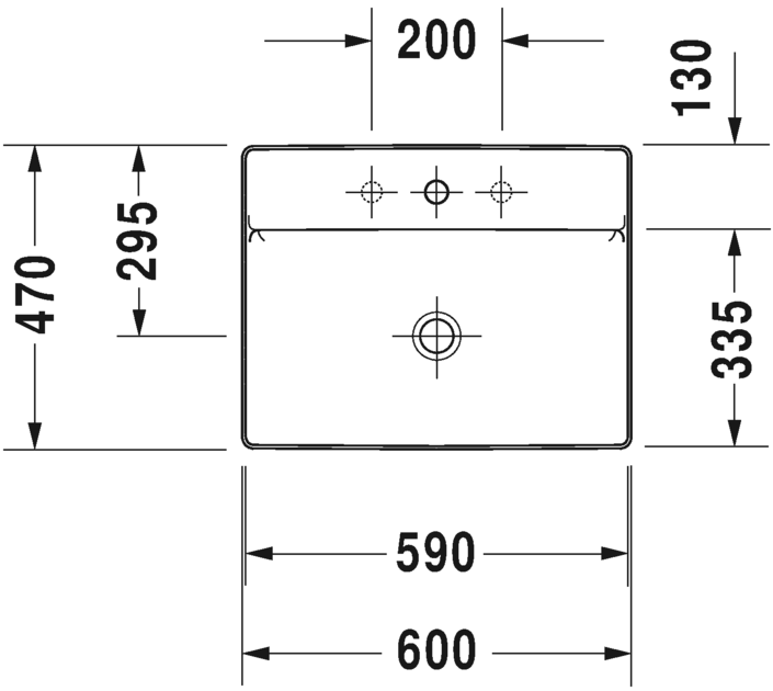 Duravit - 2354600041 - Durasquare- Counter Top Basin