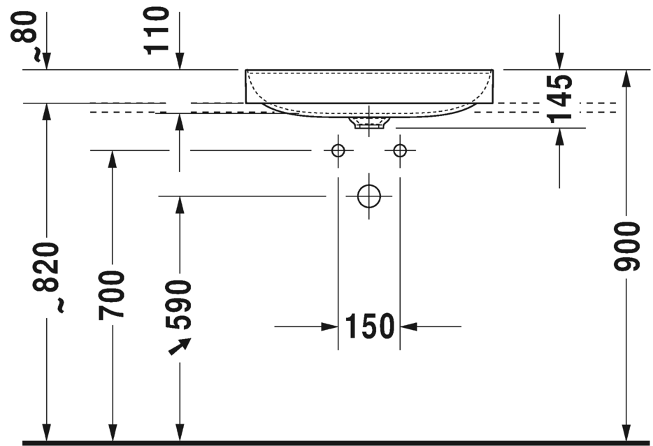 Duravit - 2354600041 - Durasquare- Counter Top Basin