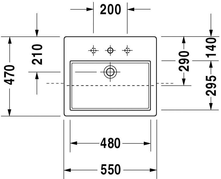 Duravit - 0314550000 - Vero -  Semi Recessed Basin