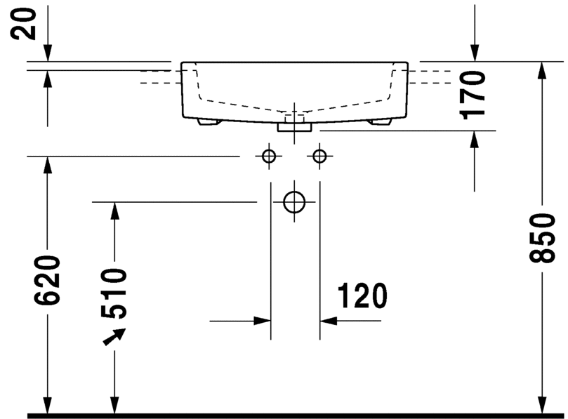 Duravit - 0314550000 - Vero -  Semi Recessed Basin