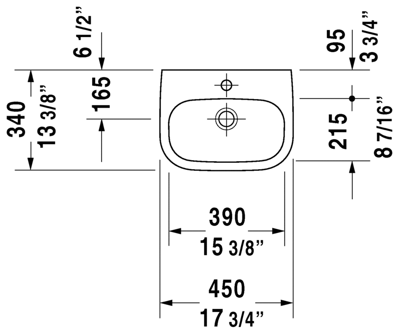 Duravit - D-Code - 07054500002 - Handrinse Basin