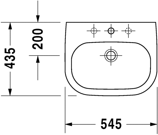 Duravit - 0337540000 - D-Code - Counter Top Basin