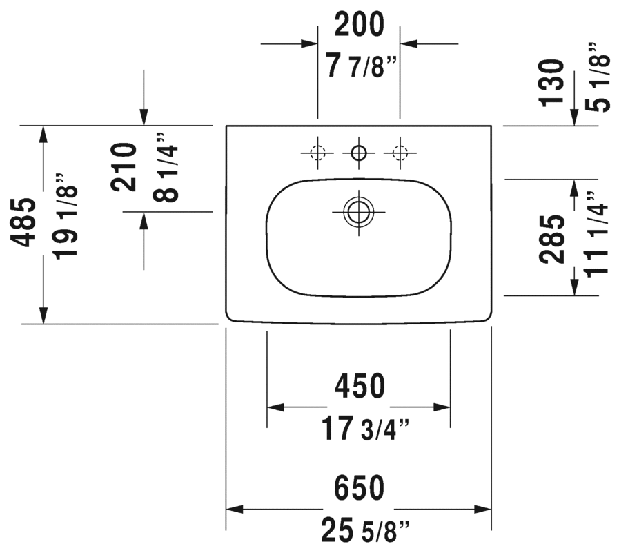 Duravit - D-Code - 03426500002 - Furniture Wall Hung Basin