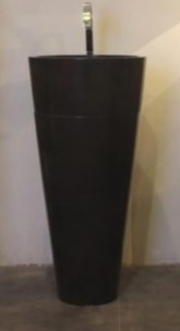 स्टोन बेसिन-ईसीएम-एब्सोल्यूट ब्लैक 110 - पेडस्टल