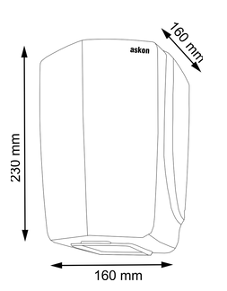Hand Dryers - Askon - AS 15 - IR (W) - Eco