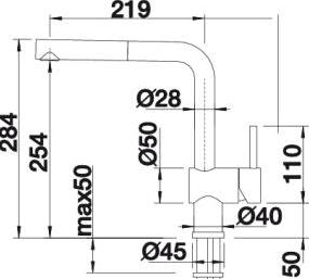 Hafele - Blanco - LINUS S - Deck Mounted Kitchen Mixer