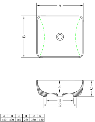 CERA - Campa - S2020101 - Table Top Basin