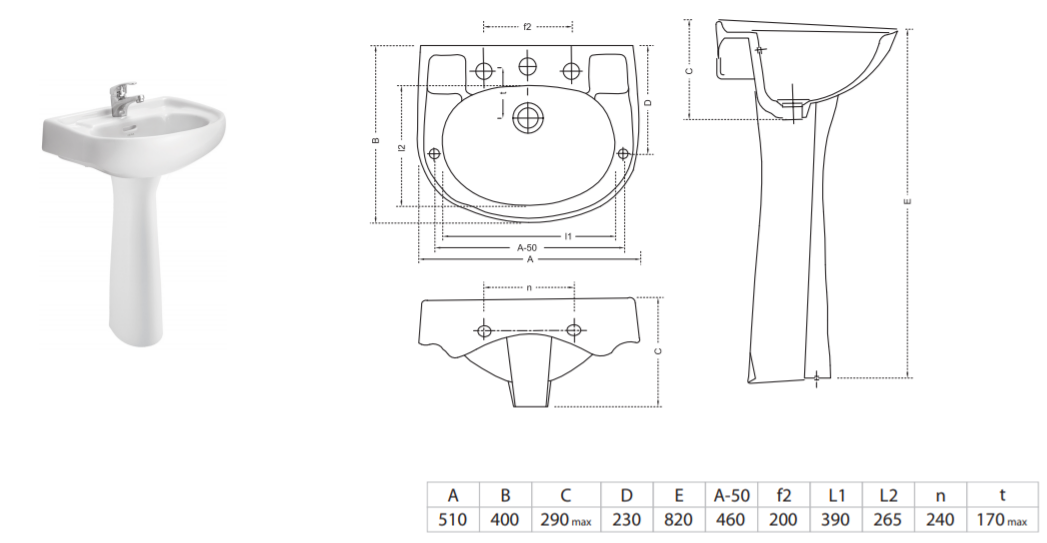 CERA - Counsel - S2040101 - Full Pedestal Basin