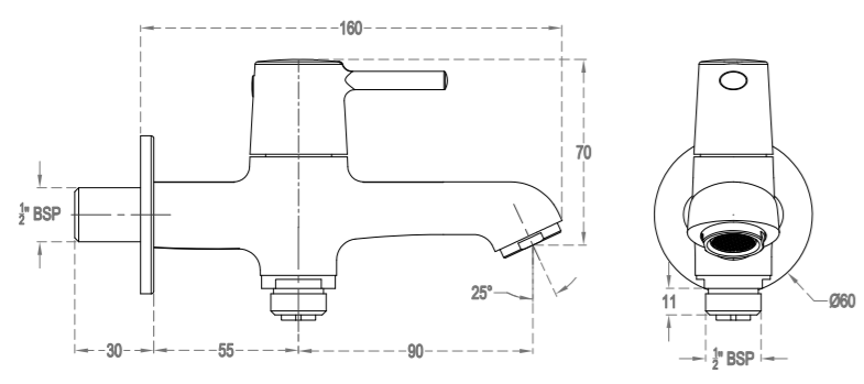 CERA - RIPPLE - F1017163 - 2-Way Bib Cock