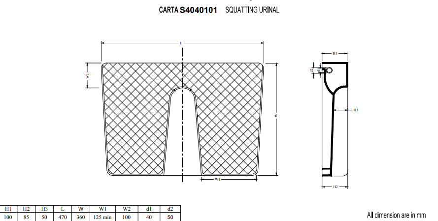 Cera - Carta - S4040101 - Squatting Urinal