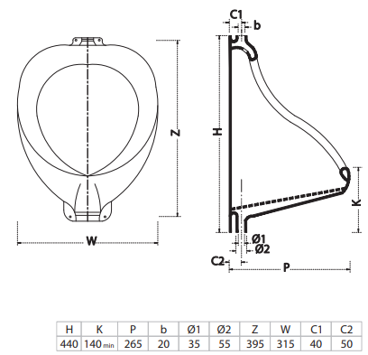 Cera - Casey - S4020101 - Urinals