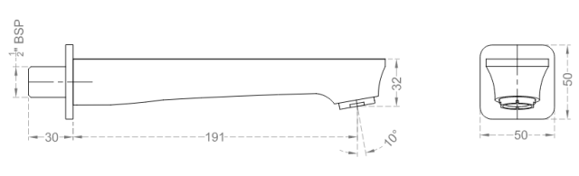 Cera - RUBY - F1005661 - Bath Tub Spout