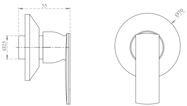 Cera - Titanium - Exp / Concl Part- F1003751/F4060102 - Flush Cock