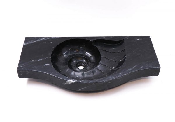 Marble Stone Wash Basin - ECM- Shell Black