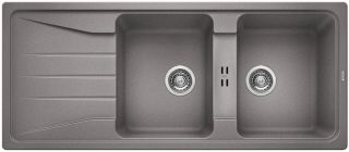 Hafele - Blanco - SONA 8S - Double Bowl Sink with Drain Board