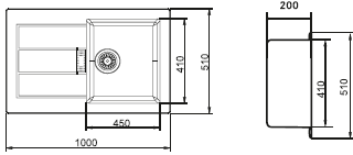 Franke - Tectonite 611(40”x20”) - CB - 114.0253.151 - Granite Kitchen Sinks