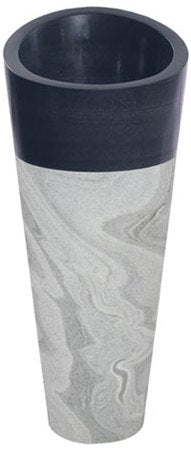 ECM - D6903 - BLACK FREE STANDING ROUND MARBLE BASIN