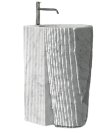 Ecm - Indian Carrara 101 - Pedestal Stone Basin