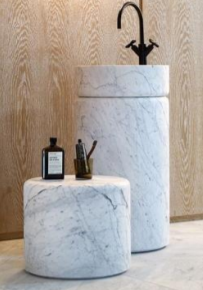 Ecm - Indian Carrara 106 - Pedestal Stone Basin