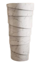 ईसीएम - इंडियन कैरारा 98 - पेडस्टल स्टोन बेसिन