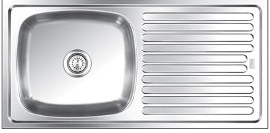 Nirali - Popular - Elegance Big (10") - Single Bowl Sink With Drainer