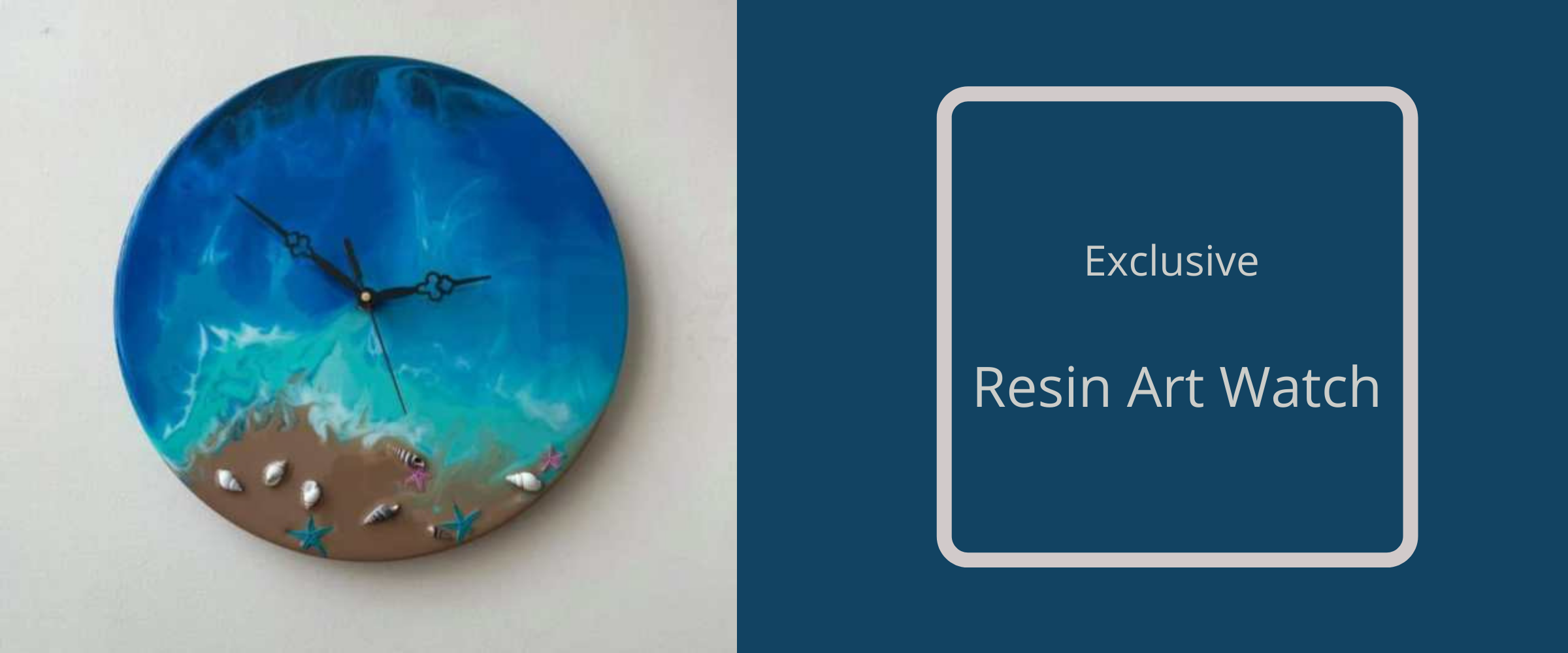 HAND MADE — Each Clock is effeciently designed and is hand made using epoxy resin and teak wood which gives it very eye cathy