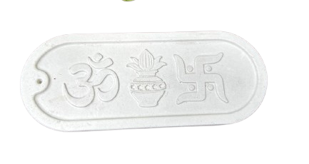 Trishakti Incense Holder – White Concrete Spiritual Décor
