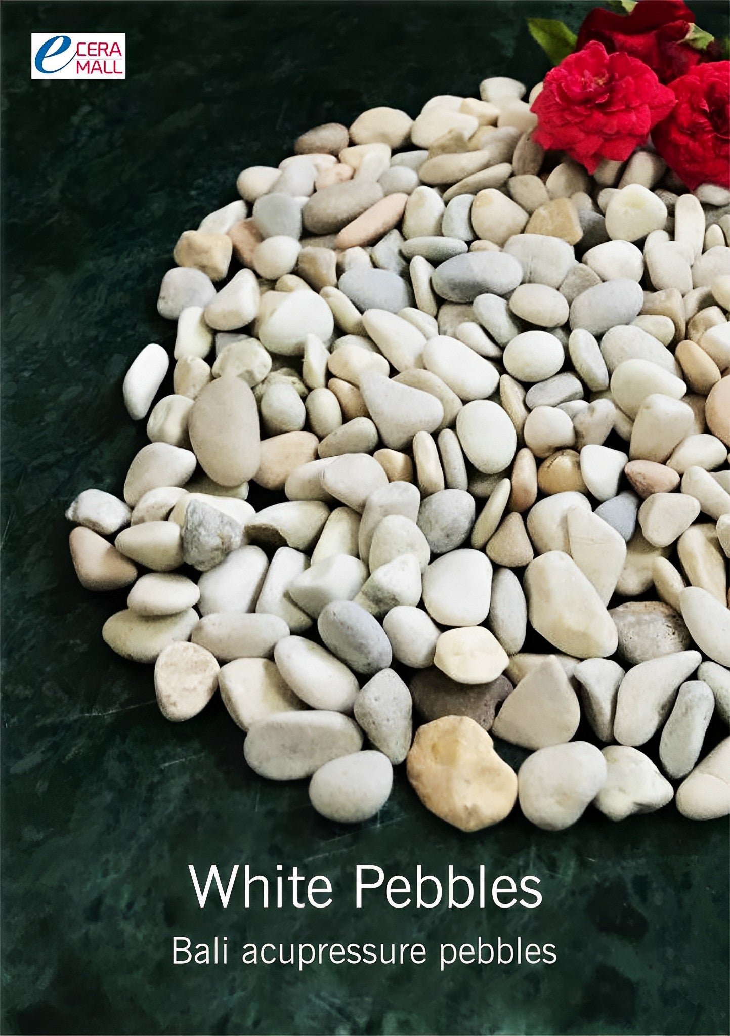 बाली संग्रह में कंकड़ पत्थर सफेद