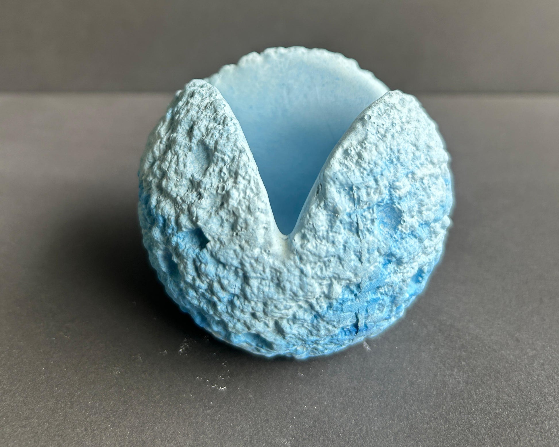 Concrete Blue candle holder