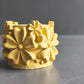 Concrete Candle Holder Yellow