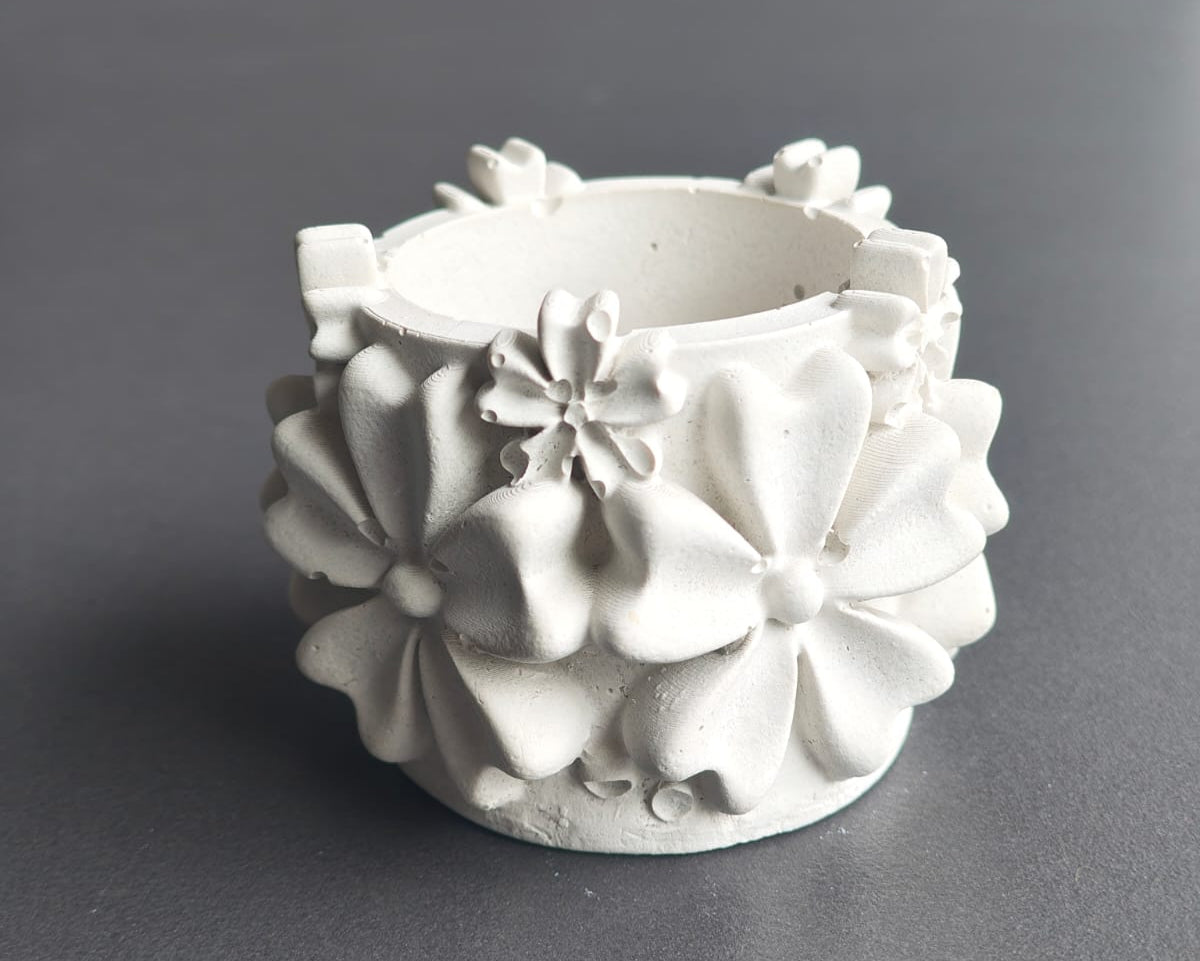 White Candle Holder
