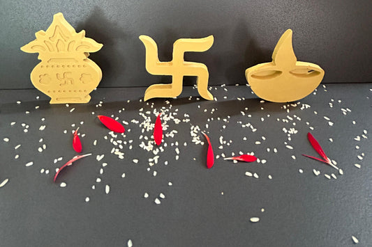 Concrete Handmade Puja Set