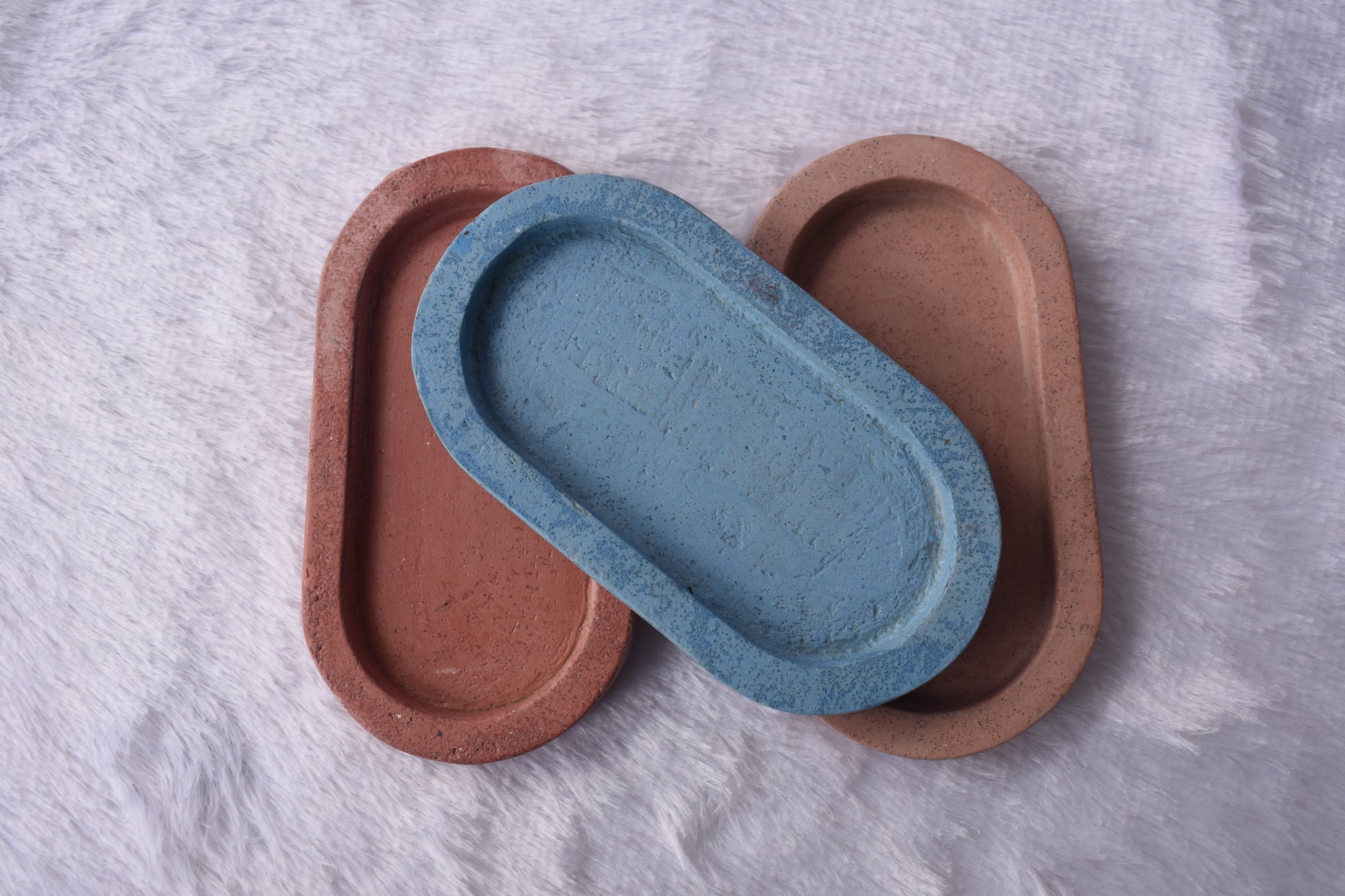 Concrete pastel color small tray