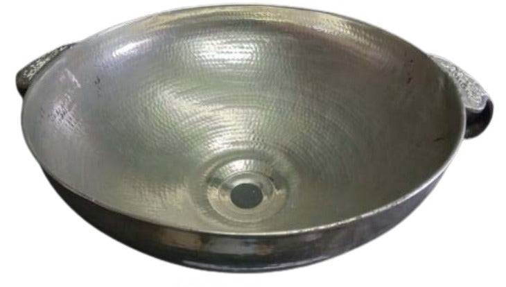 Brass silver Finish Basin