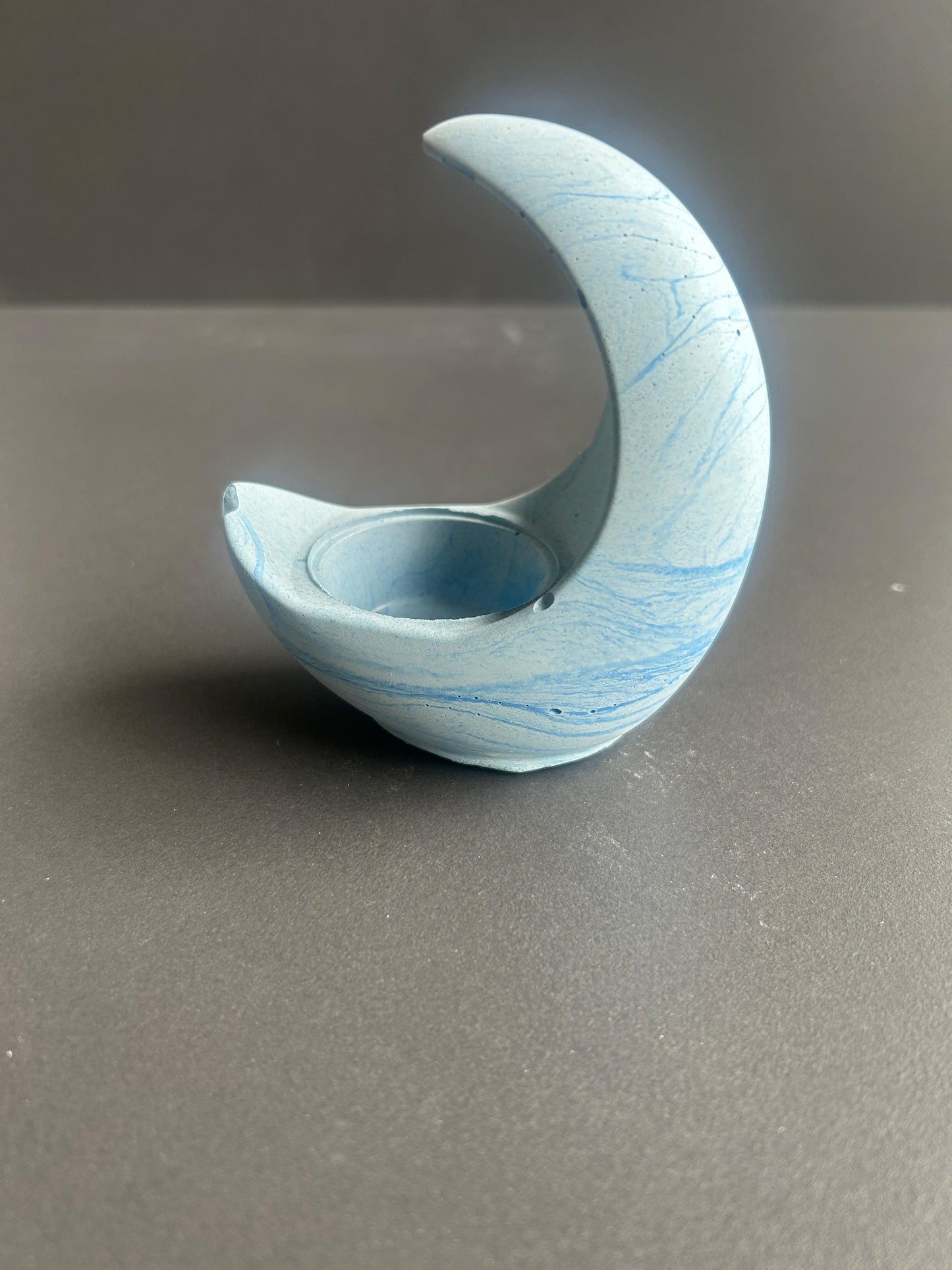 Concrete Moonlit Tealight Candle Holder