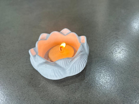 Concrete Petals of light Candle Holder (Set of 2)