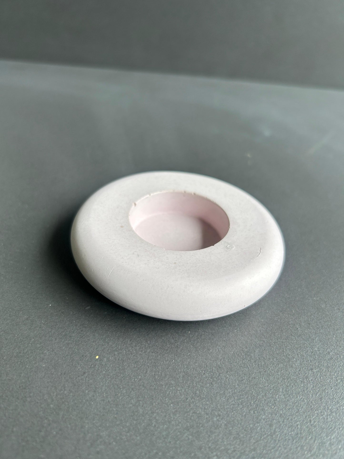 Concrete Flying Saucer Tealight Candle Holder