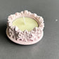 Pink floral candle holder
