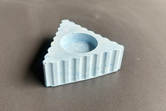 Concrete Pie Slice Tealight Candle Holder